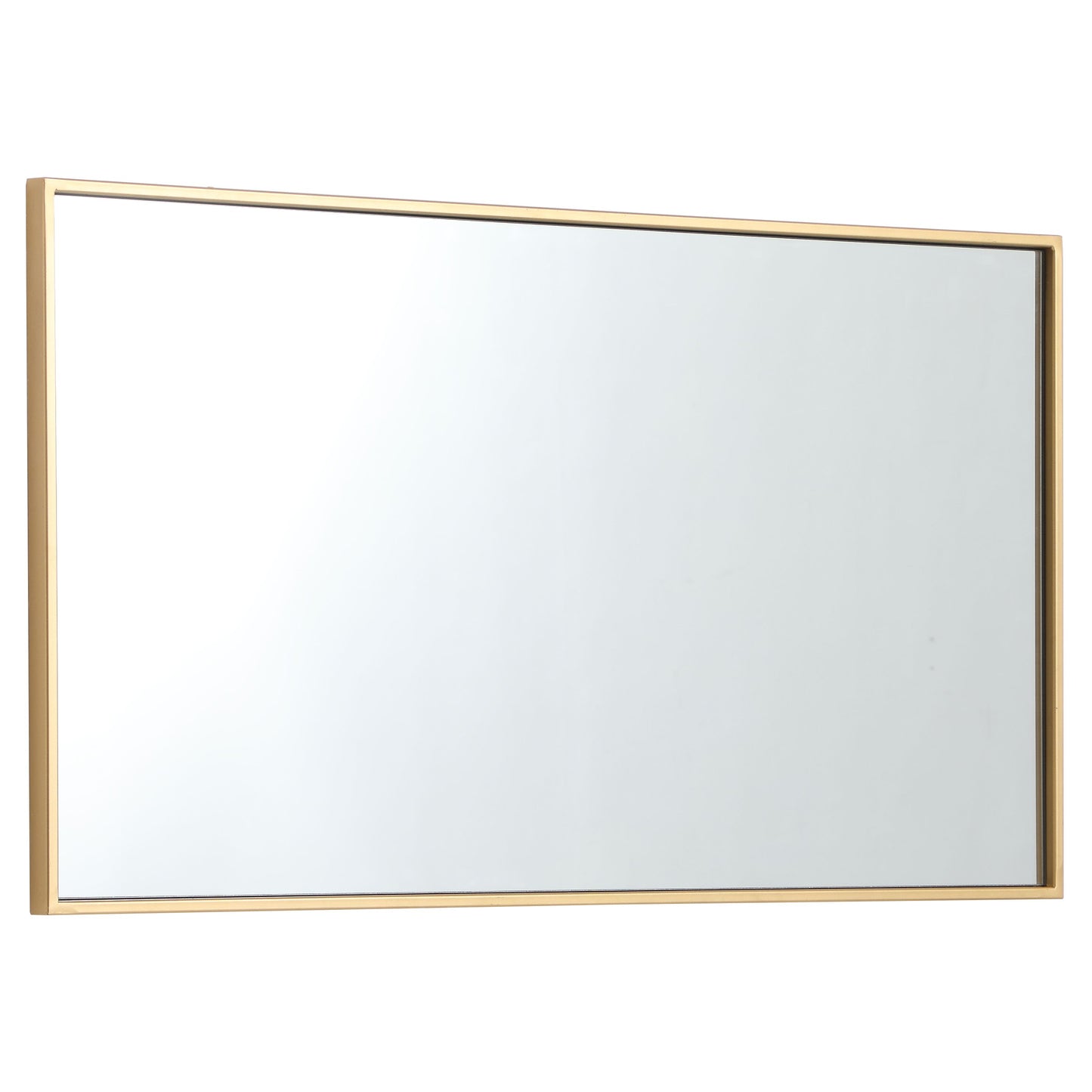 MR42036BR Monet 20" x 36" Metal Framed Rectangular Mirror in Brass