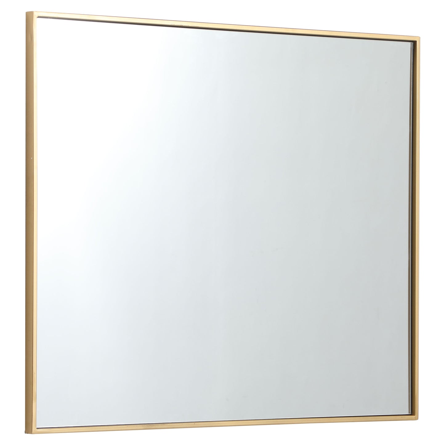 MR43036BR Monet 30" x 36" Metal Framed Rectangular Mirror in Brass