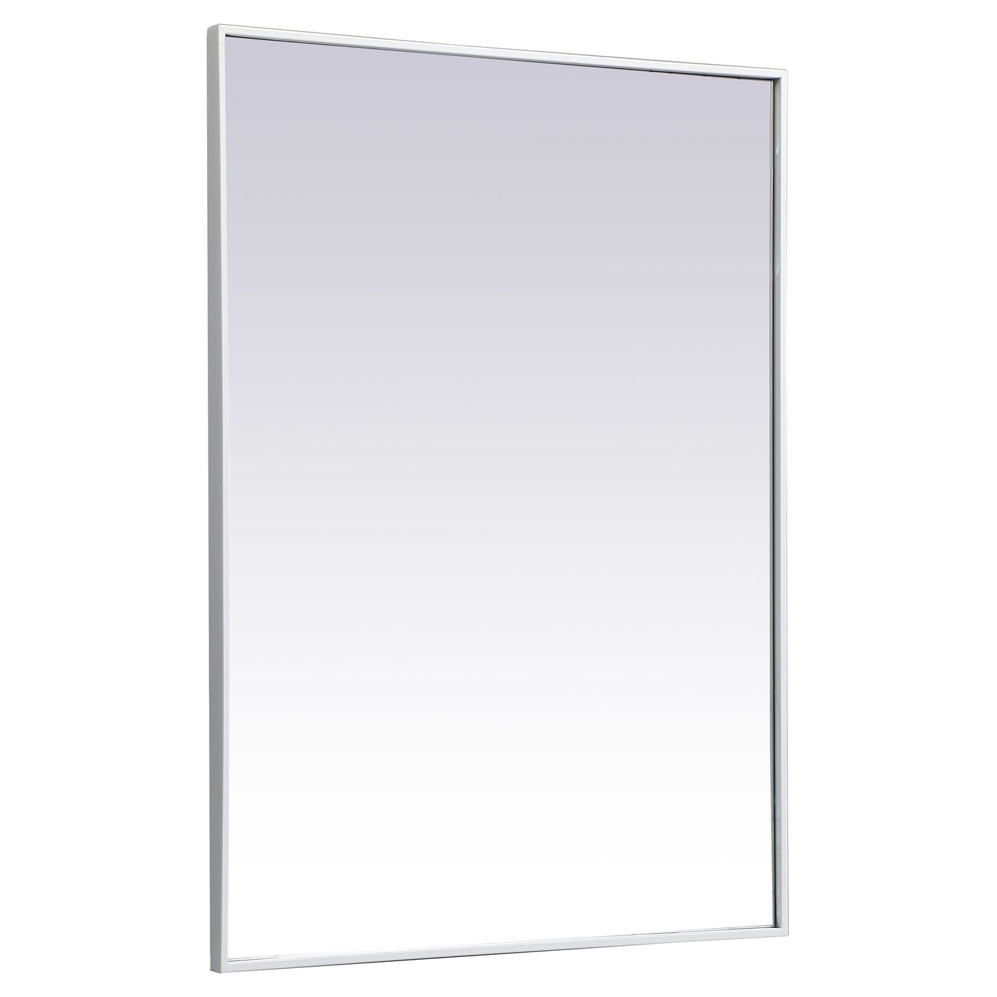 MR43040WH Monet 30" x 40" Metal Framed Rectangular Mirror in White
