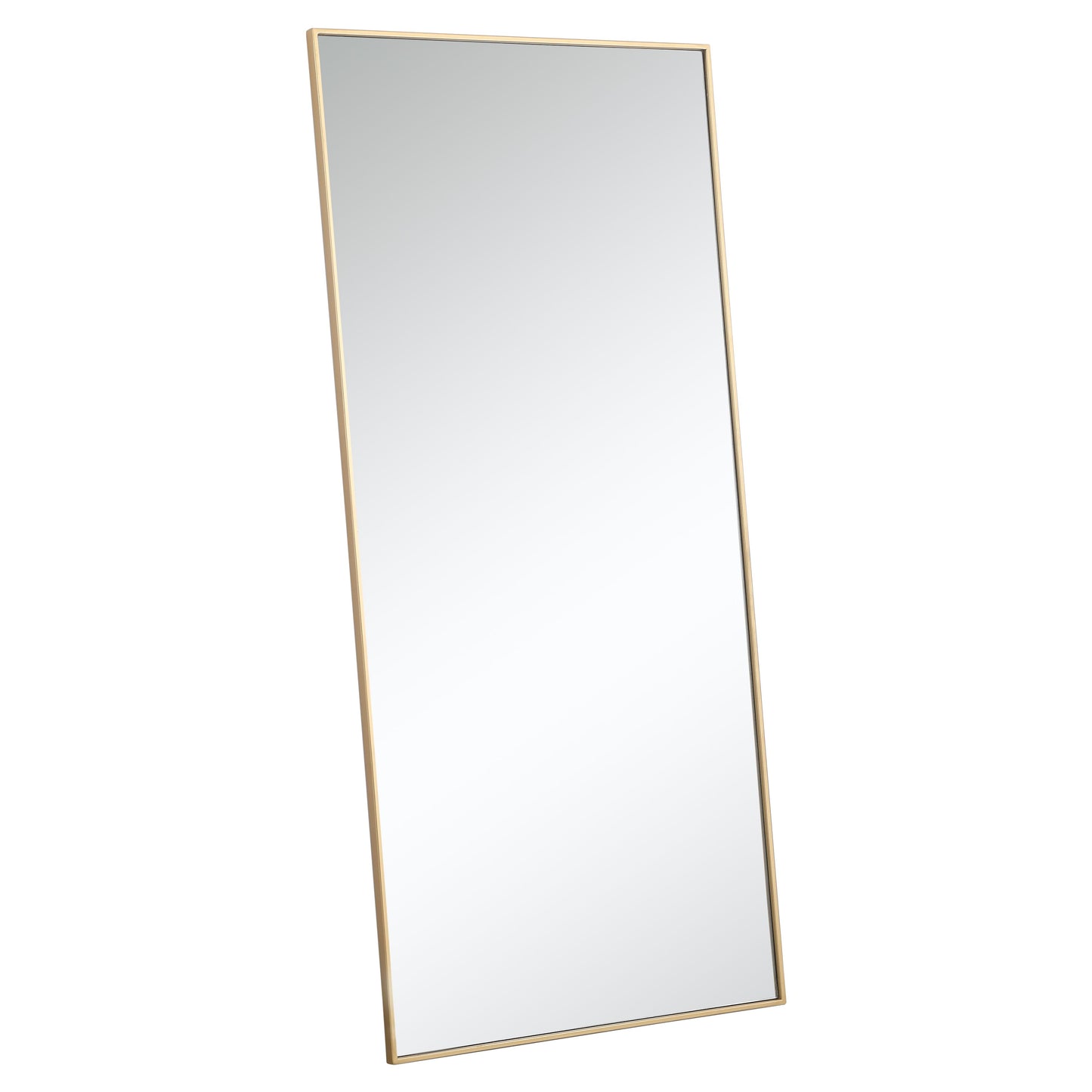 MR43060BR Monet 30" x 60" Metal Framed Rectangular Mirror in Brass