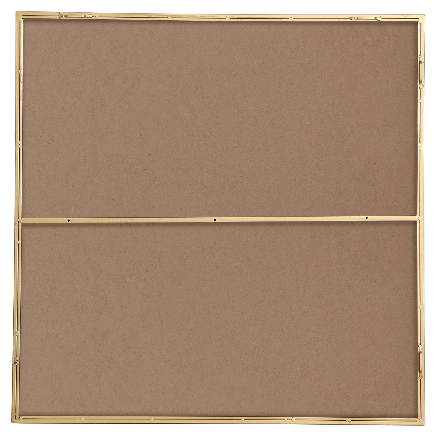 MR43636BR Monet 36" x 36" Metal Framed Square Mirror in Brass