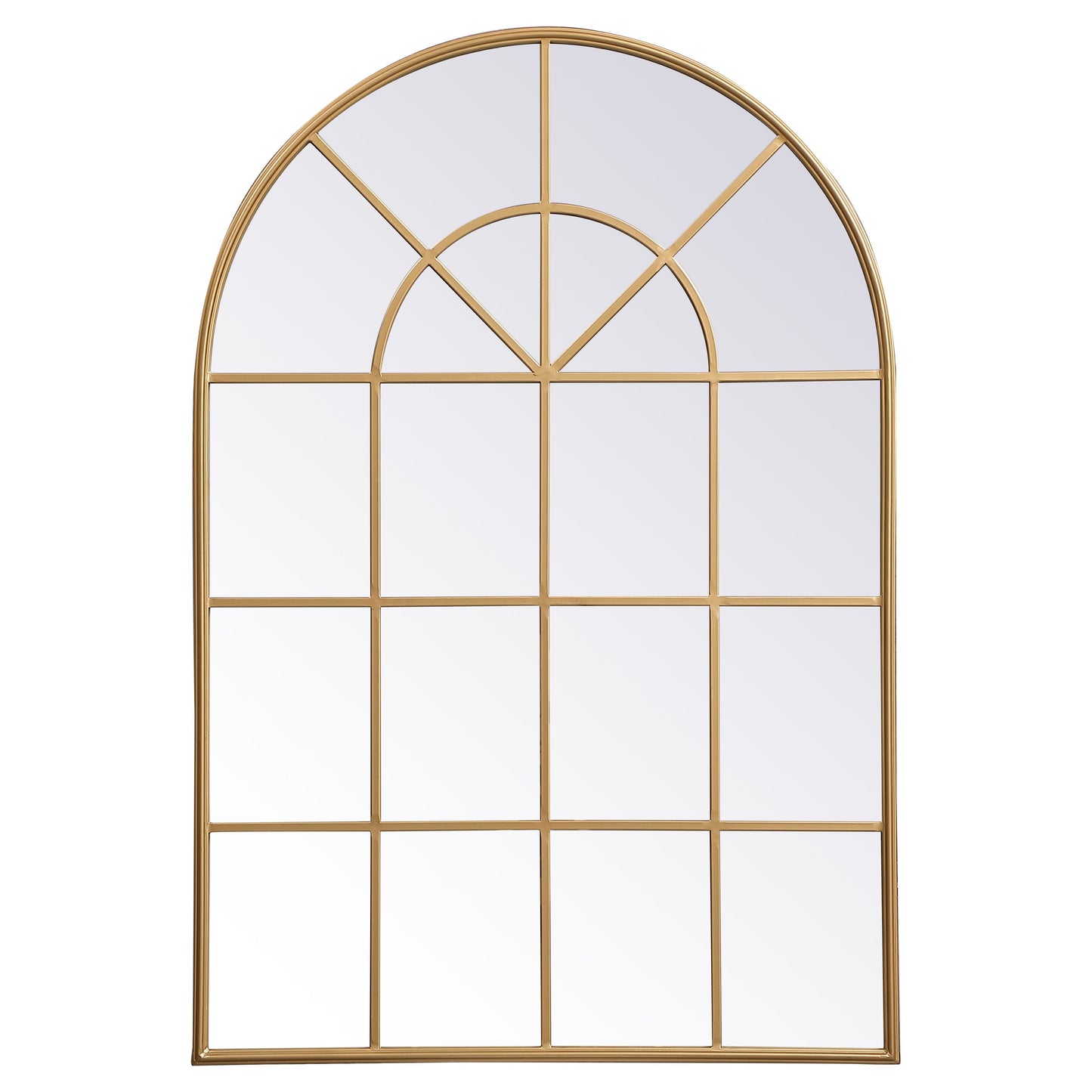 MR613653BR Motif 36" x 53" Decorative Mirror in Brass