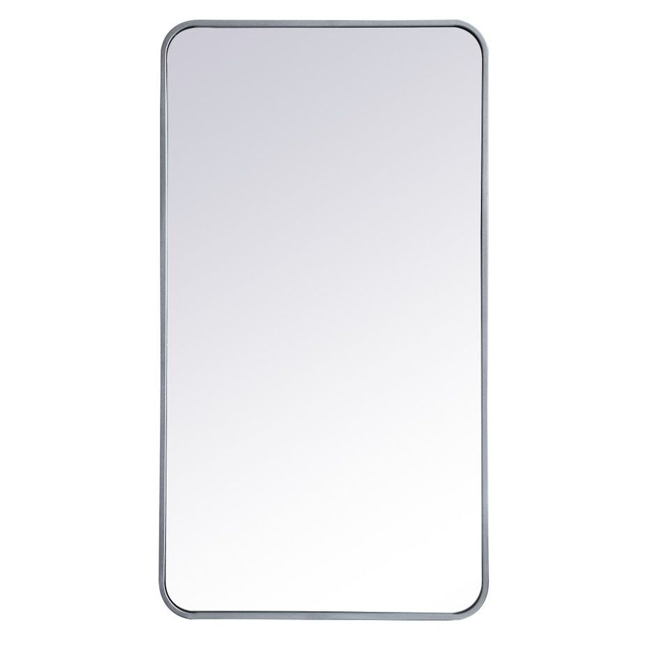 MR802240S Evermore 22" x 40" Metal Framed Rectangular Mirror in Silver
