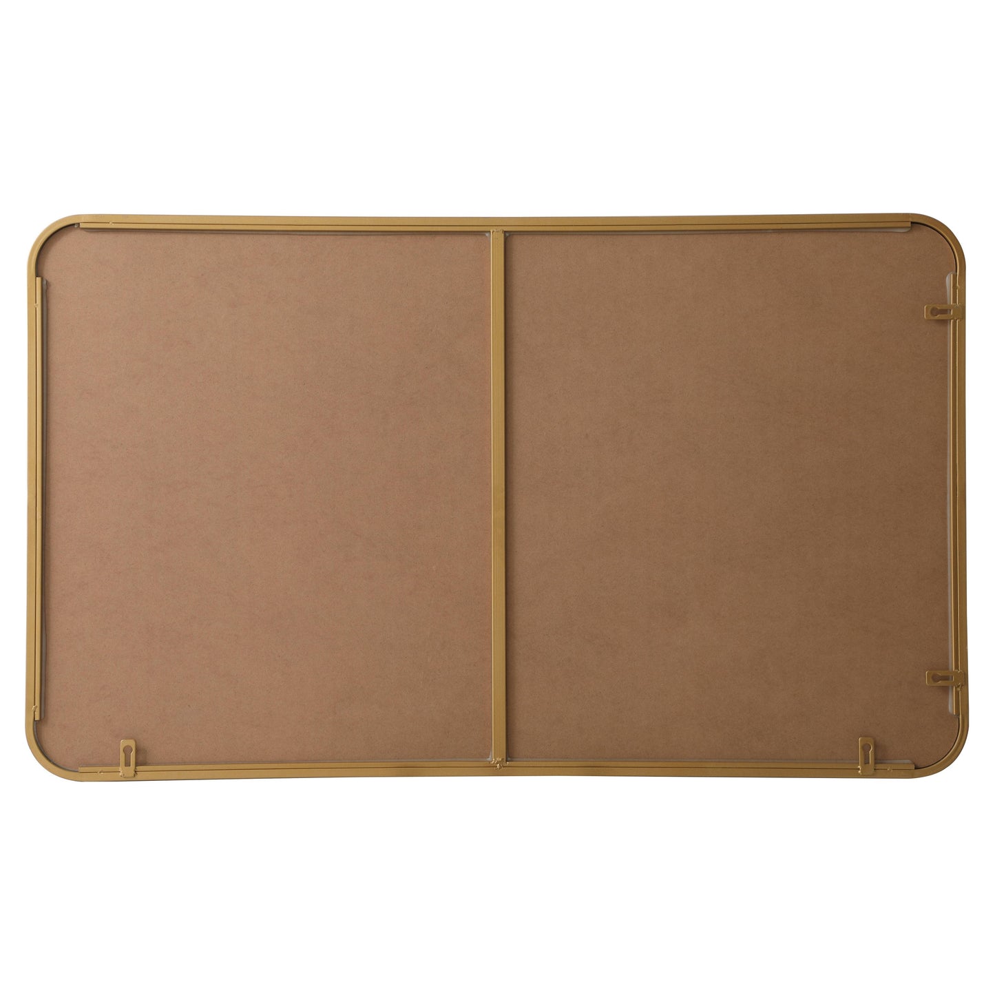 MR802440BR Evermore 24" x 40" Metal Framed Rectangular Mirror in Brass