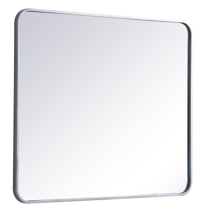 MR803036S Evermore 30" x 36" Metal Framed Rectangular Mirror in Silver