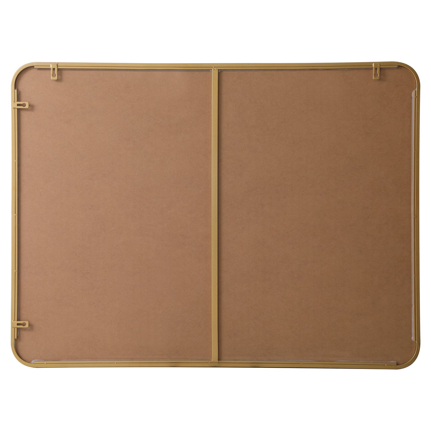MR803040BR Evermore 30" x 40" Metal Framed Rectangular Mirror in Brass