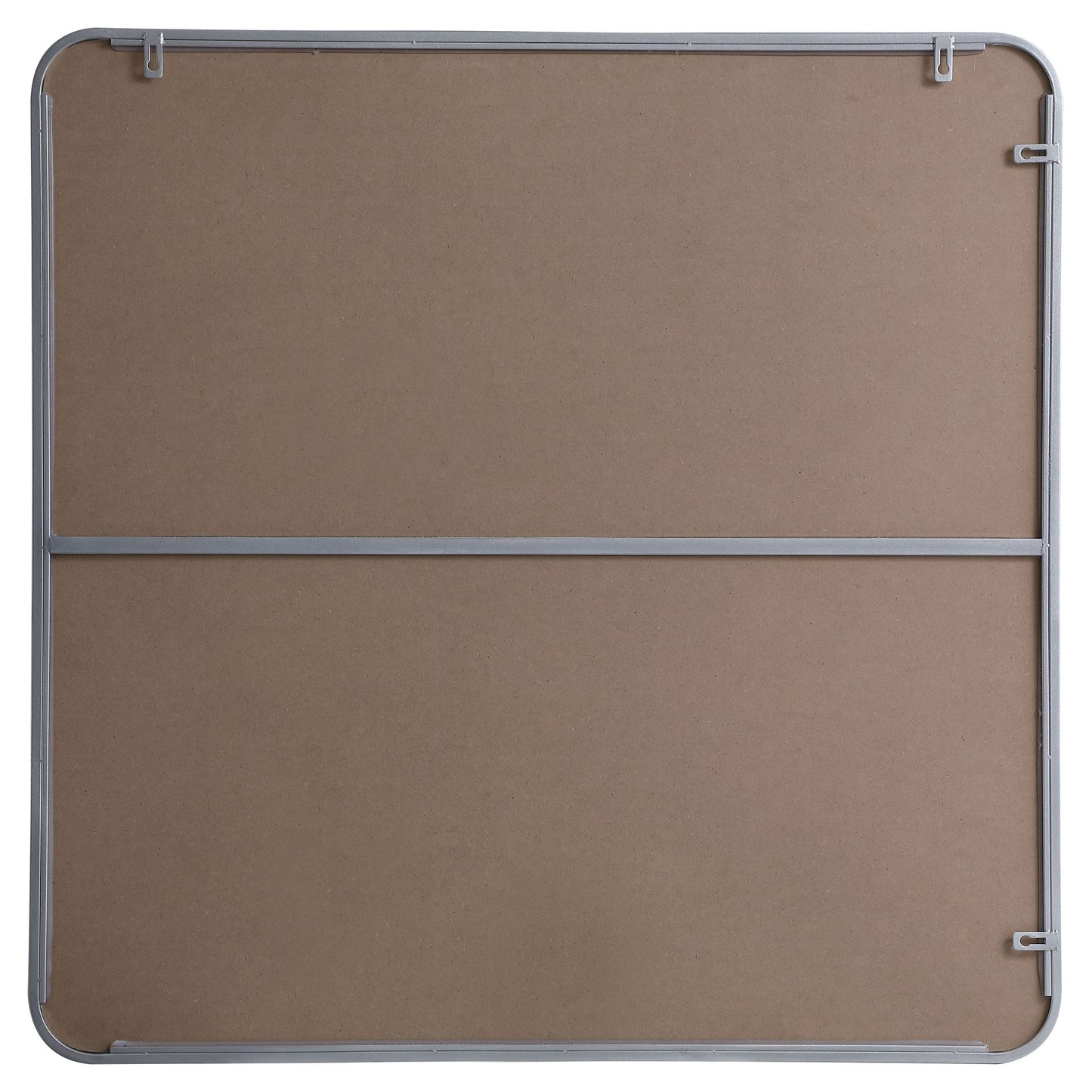 MR803636S Evermore 36" x 36" Metal Framed Rectangular Mirror in Silver