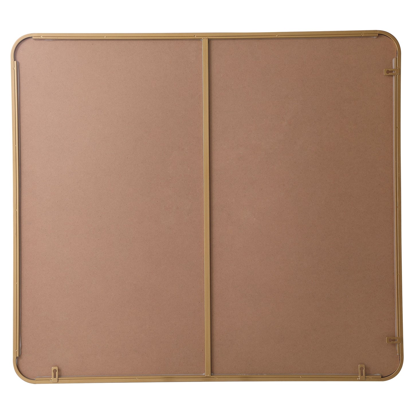 MR803640BR Evermore 36" x 40" Metal Framed Rectangular Mirror in Brass