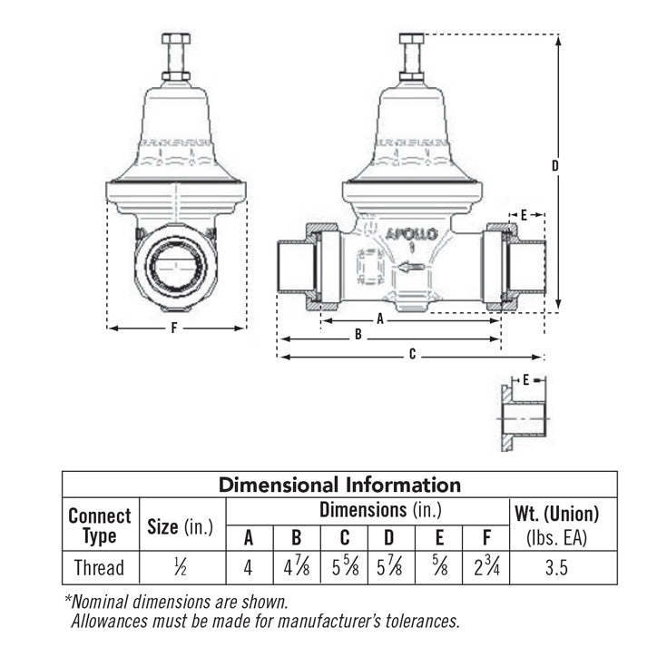 Mr Steam 104198 - 1/2" Pressure Reducing Valve