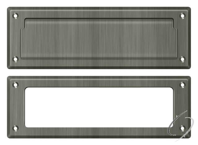 MS626U15A Mail Slot 8-7/8" with Interior Frame; Antique Nickel Finish