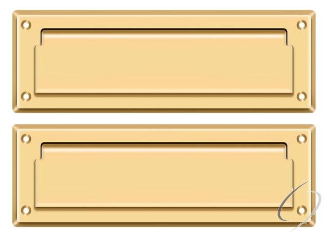 MS627CR003 Mail Slot 8-7/8" with Back Plate; Lifetime Brass Finish