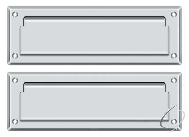 MS627U26 Mail Slot 8-7/8" with Back Plate; Bright Chrome Finish