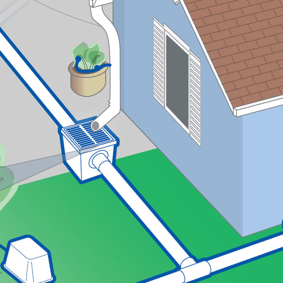 NDS 900 - 9" Tapered Square Catch Basin with 2 Openings