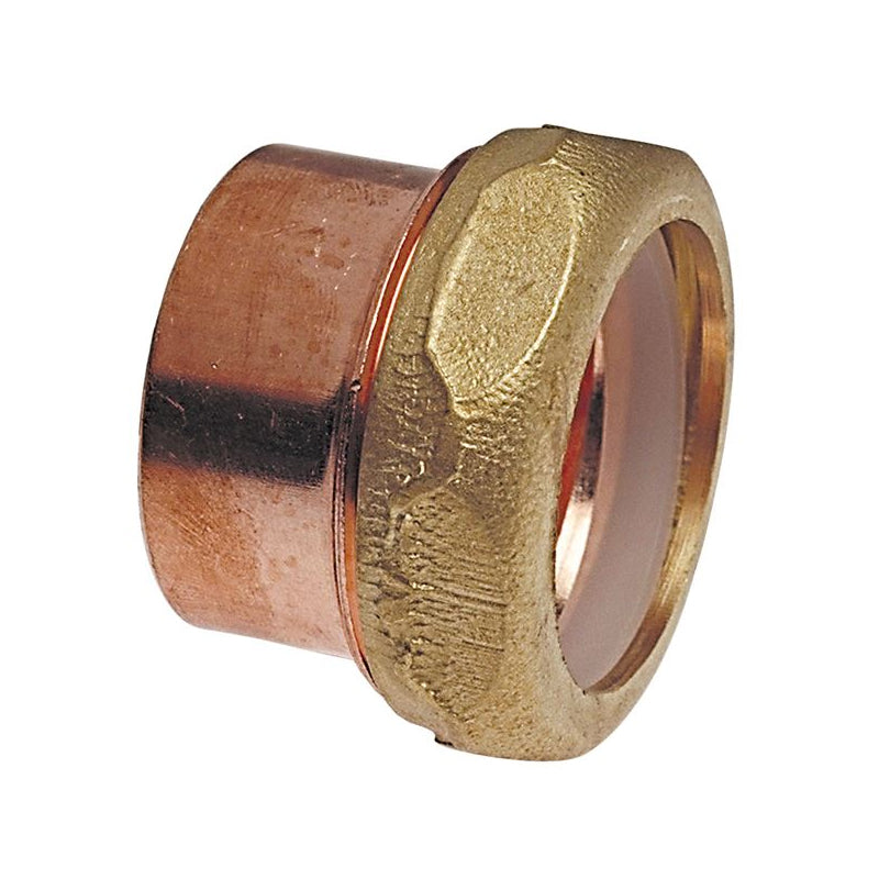 4" DWV Fitting Trap Adapter Ftg x SJ - Wrot Copper, 901-2-7
