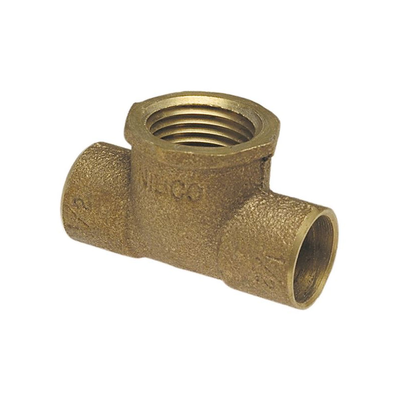 712-LF - 1/2" Lead Free Bronze Tee - C x C x F