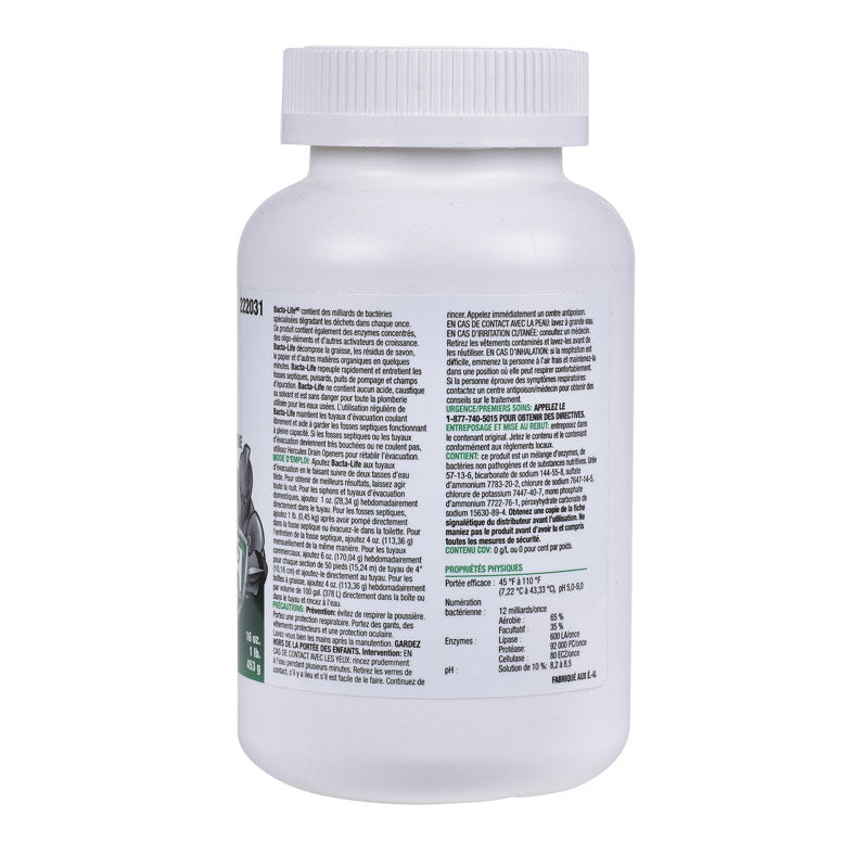 222031 - Hercules Bacta-Life Septic Cleaner - 1 lb