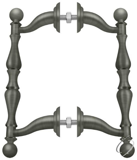 OHP620U15A Offset Handle Pull; Back-To-Back Set; Antique Nickel Finish