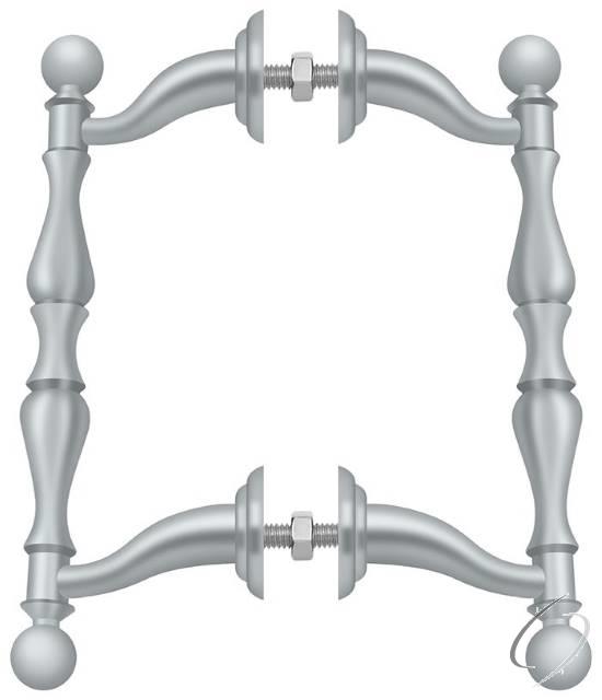 OHP620U26D Offset Handle Pull; Back-To-Back Set; Satin Chrome Finish