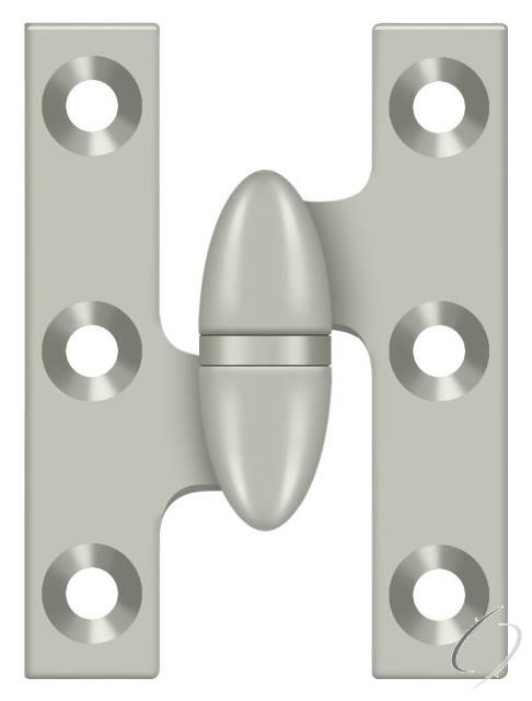 OK2015U15-L 2" x 1-1/2" Olive Knuckle Hinge; Satin Nickel Finish