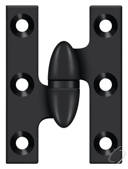 OK2015U19-L 2" x 1-1/2" Olive Knuckle Hinge; Black Finish