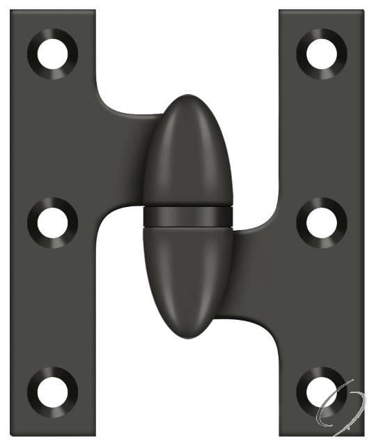 OK2520U10B-R 2-1/2" x 2" Olive Knuckle Hinge; Oil Rubbed Bronze Finish