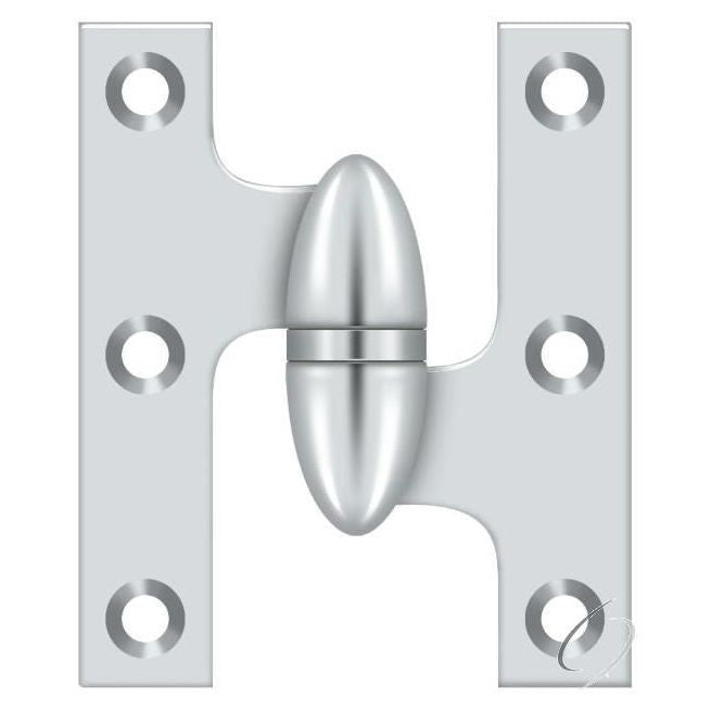 OK2520U26-R 2-1/2" x 2" Olive Knuckle Hinge; Bright Chrome Finish