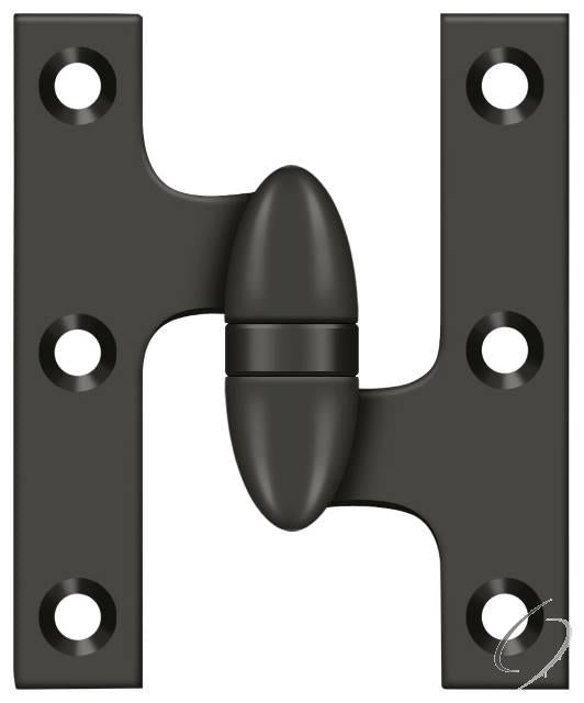 OK3025B10B-R 3" x 2-1/2" Olive Knuckle Hinge; Oil Rubbed Bronze Finish