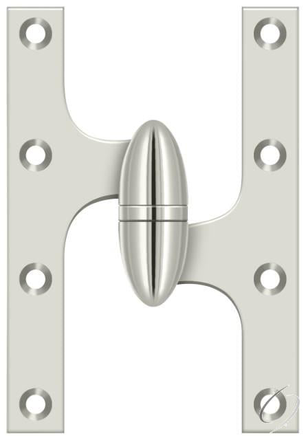 OK6040B14-R 6" x 4" Hinge; Bright Nickel Finish