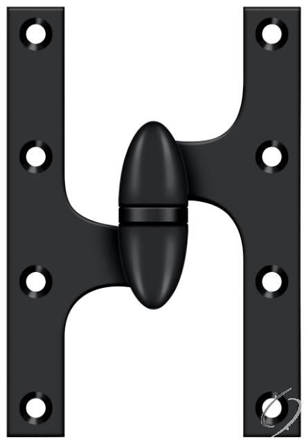 OK6040B19-L 6" x 4" Hinge; Black Finish