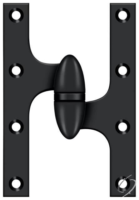 OK6040B19-R 6" x 4" Hinge; Black Finish