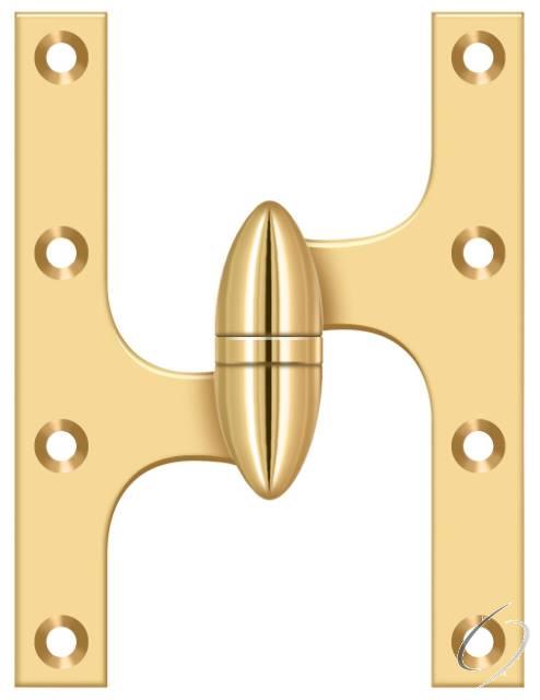 OK6045BCR003-L 6" x 4-1/2" Hinge; Lifetime Brass Finish