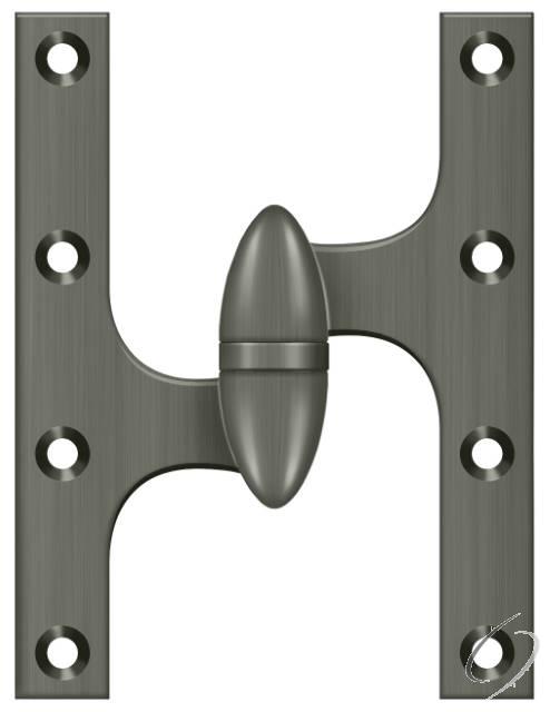 OK6050B15A-L 6" x 5" Hinge; Antique Nickel Finish