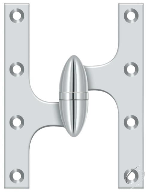 OK6050B26-L 6" x 5" Hinge; Bright Chrome Finish