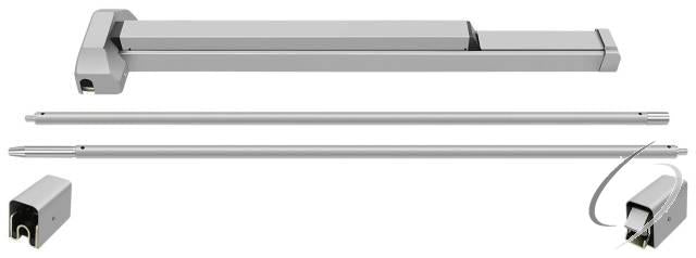 PDVR36UL-AL Panic Device Rim 36" with Vertical Rod UL Fire-Rated; Aluminum Finish