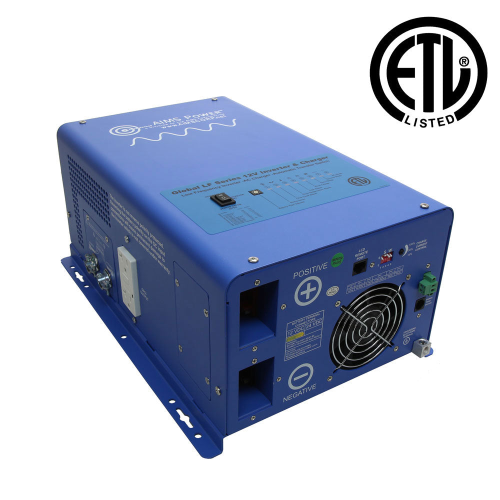 PICOGLF20W12V120V - 2000 Watt Pure Sine Inverter Charger- ETL Listed Conforms to UL458 /