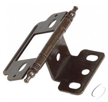 Amerock PK3180TMDAE 3/4" (19 mm) Full Inset Partial Wrap Minaret Tip Cabinet Hinge Dark Antique Engl