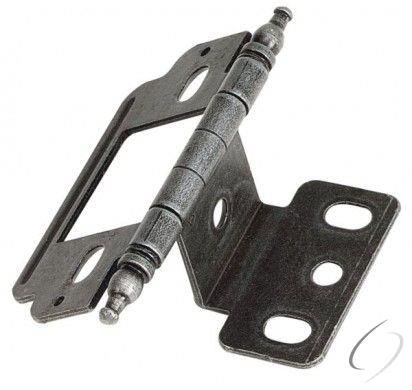 Amerock PK3180TMWI 3/4" (19 mm) Full Inset Partial Wrap Minaret Tip Cabinet Hinge Wrought Iron Finis