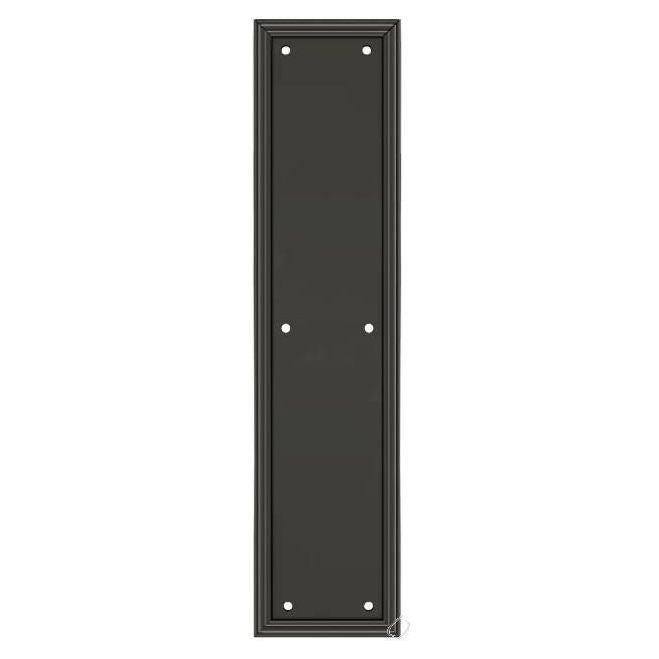 PP2280U10B Framed Push Plate; Heavy Duty; 3-1/2" x 15"; Oil Rubbed Bronze Finish