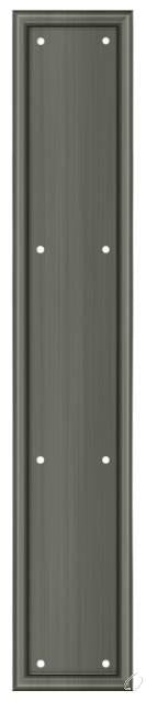 PP2281U15A Framed Push Plate; Heavy Duty; 3-1/2" x 20"; Antique Nickel Finish