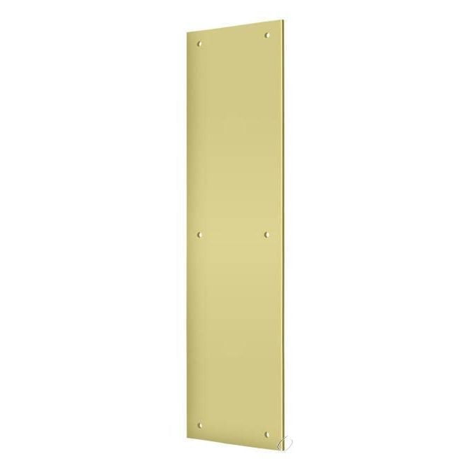 PP3515U3 Push Plate 3-1/2" x 15"; Bright Brass Finish