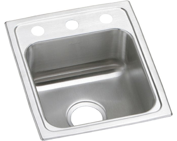 Elkay PSR15173 - 20 Gauge Stainless Steel 15" x 17.5" x 7.125" Single Bowl Drop-in Bar/Prep Sink