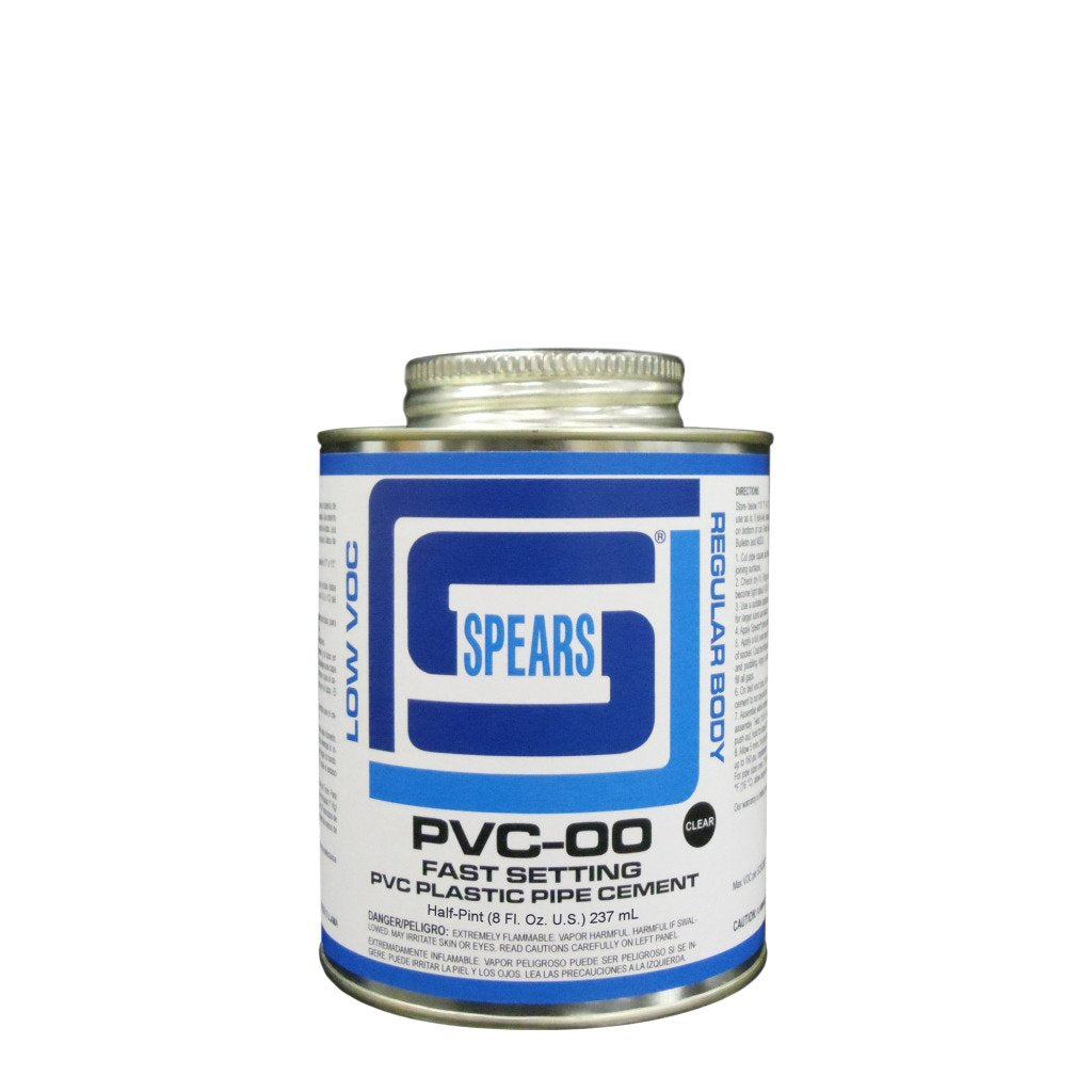 Spears PVC05C-010 - Low VOC Regular Body PVC Cement, 1/2 pt, Clear