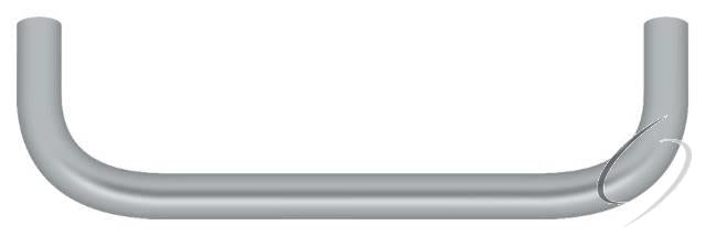 PW400U26D Wire Pull; 4"; Satin Chrome Finish