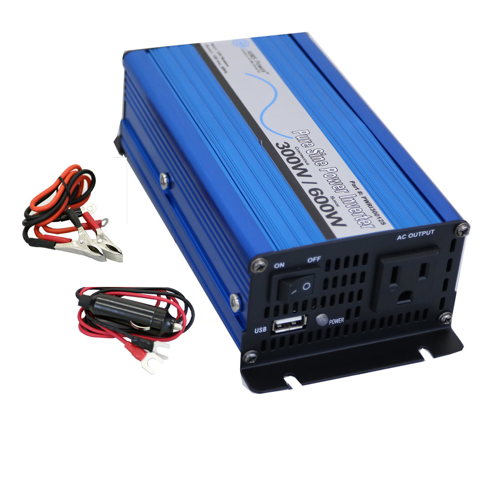 PWRI30012S - 300 Watt Pure Sine Power Inverter 12 Volt