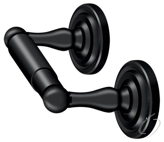 R2000-U19 Toilet Paper Holder; Double Post; R-Series; Black Finish