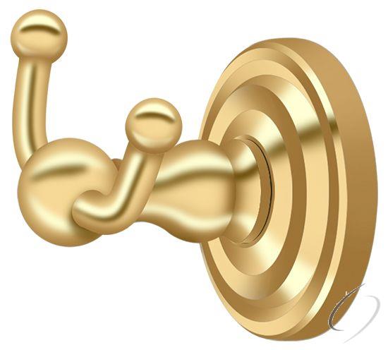 R2010-CR003 Double Robe Hook; R-Series; Lifetime Brass Finish