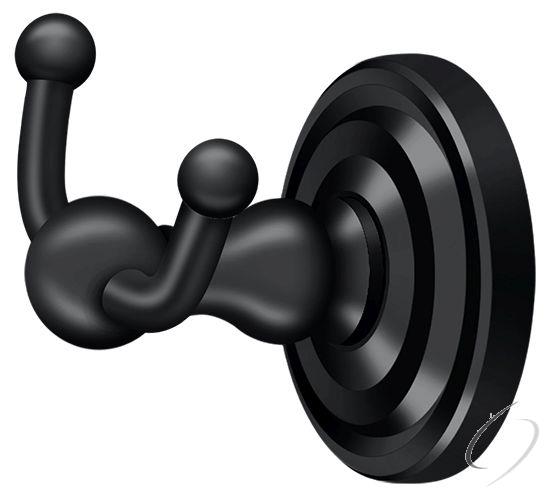 R2010-U19 Double Robe Hook; R-Series; Black Finish