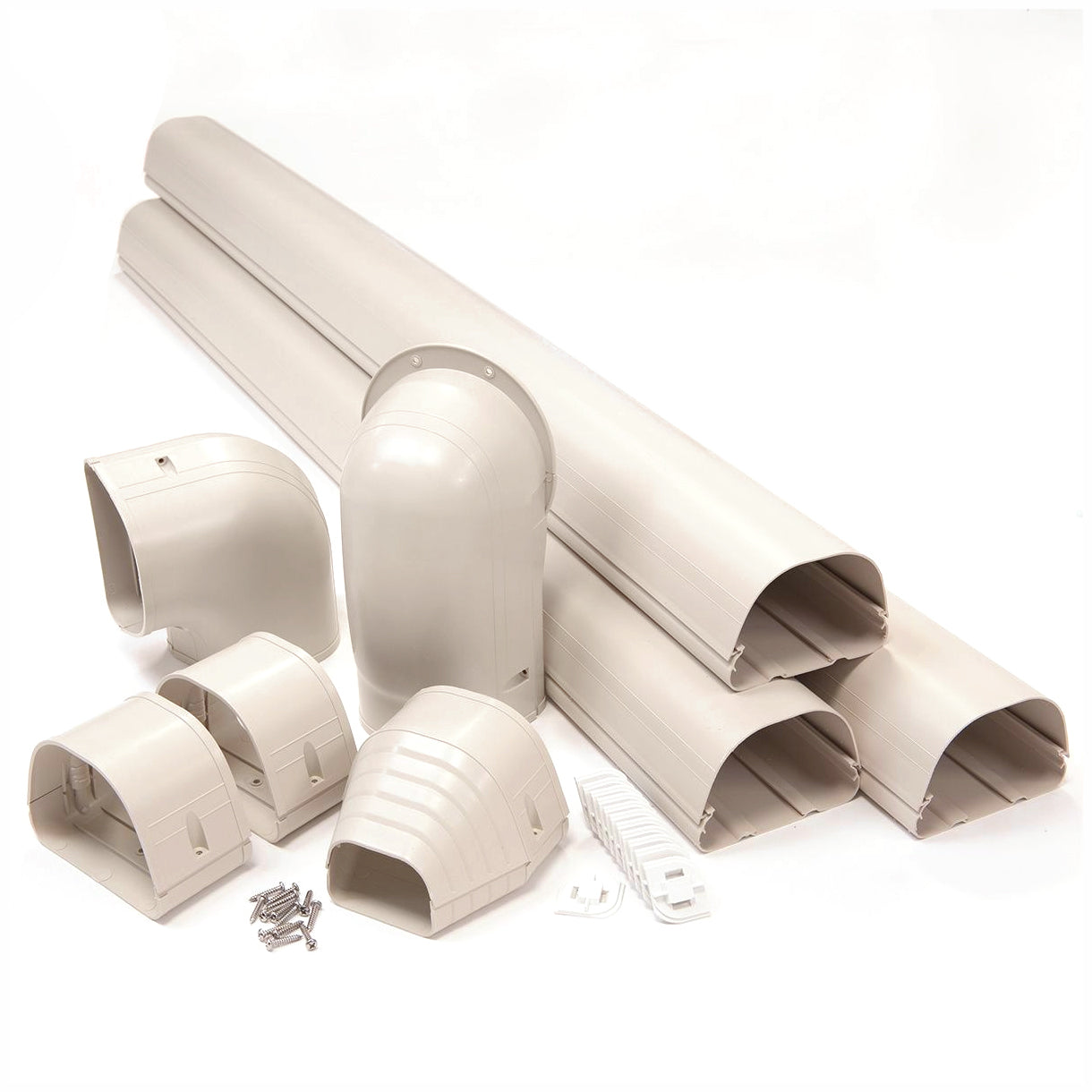 Rectorseal 84125 - 4-1/2" Fortress Lineset Cover - 12' Length, Ivory