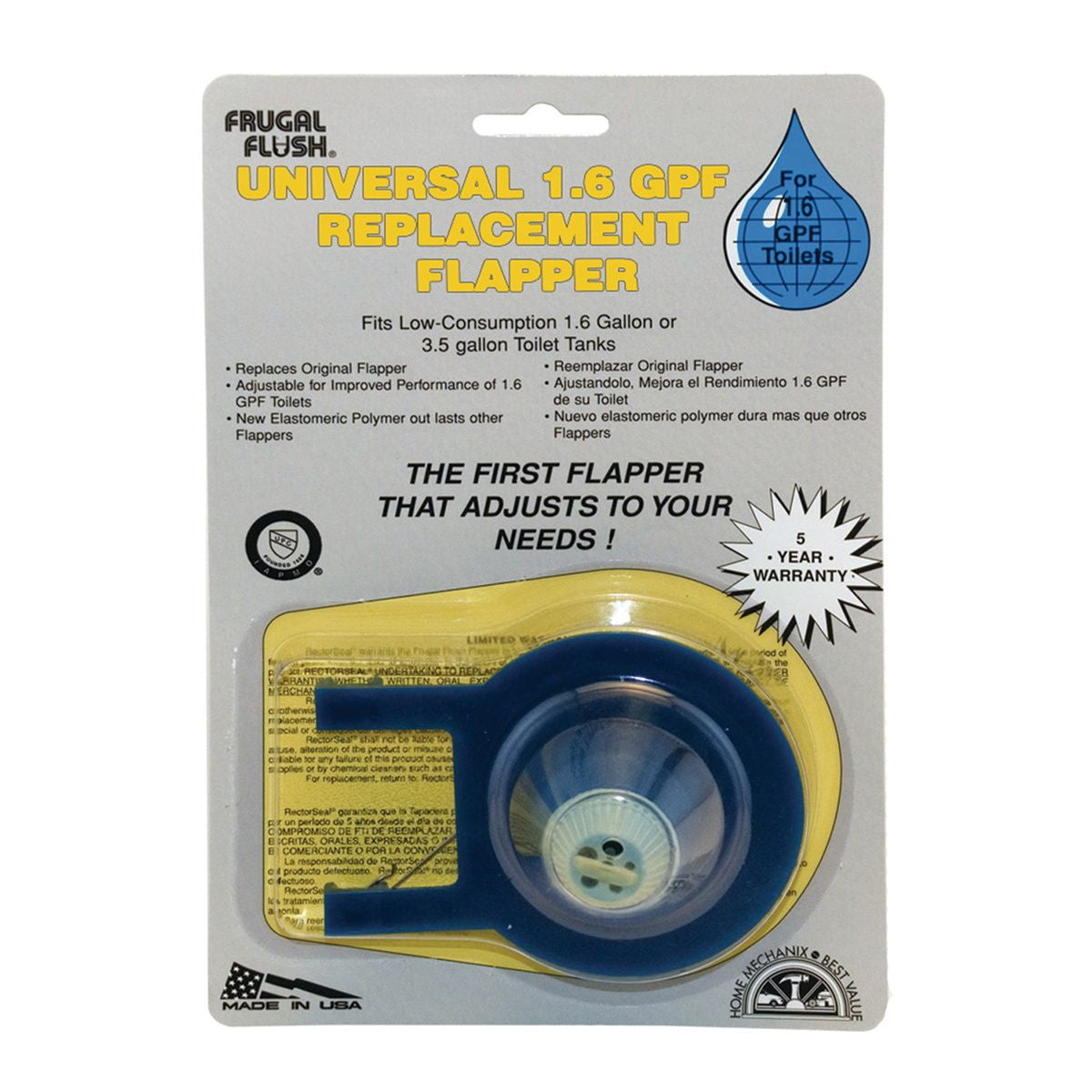 Rectorseal 97771 - Frugal Flush Universal Flapper Valve - 1.6 GPF