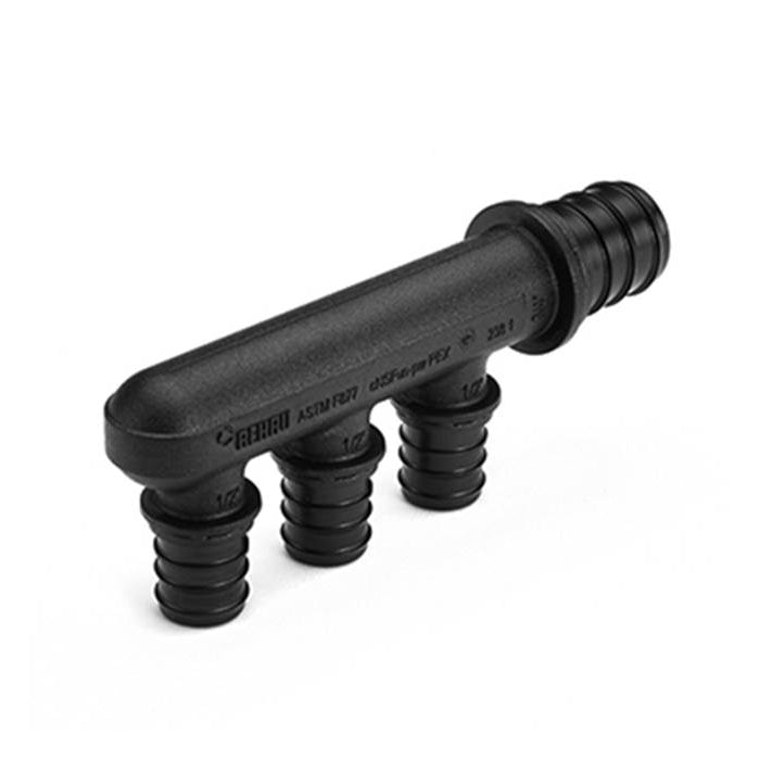 104867-001 - 3/4" Inlet, (3) 1/2" Outlets, EVERLOC+ Polymer Closed-end Multi-port Tee